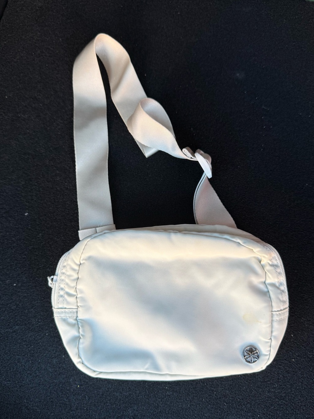 Light Beige Crossbody Bag with Adjustable Strap